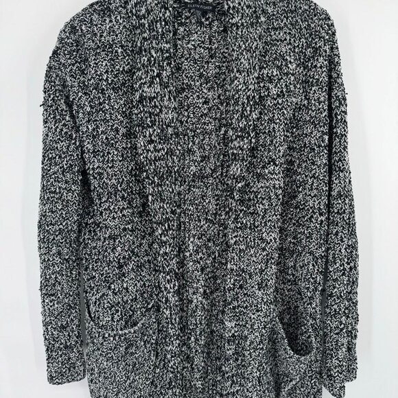 Eileen Fisher Womens Black Organic Cotton Cardigan Sweater chunky size small - Picture 7 of 12